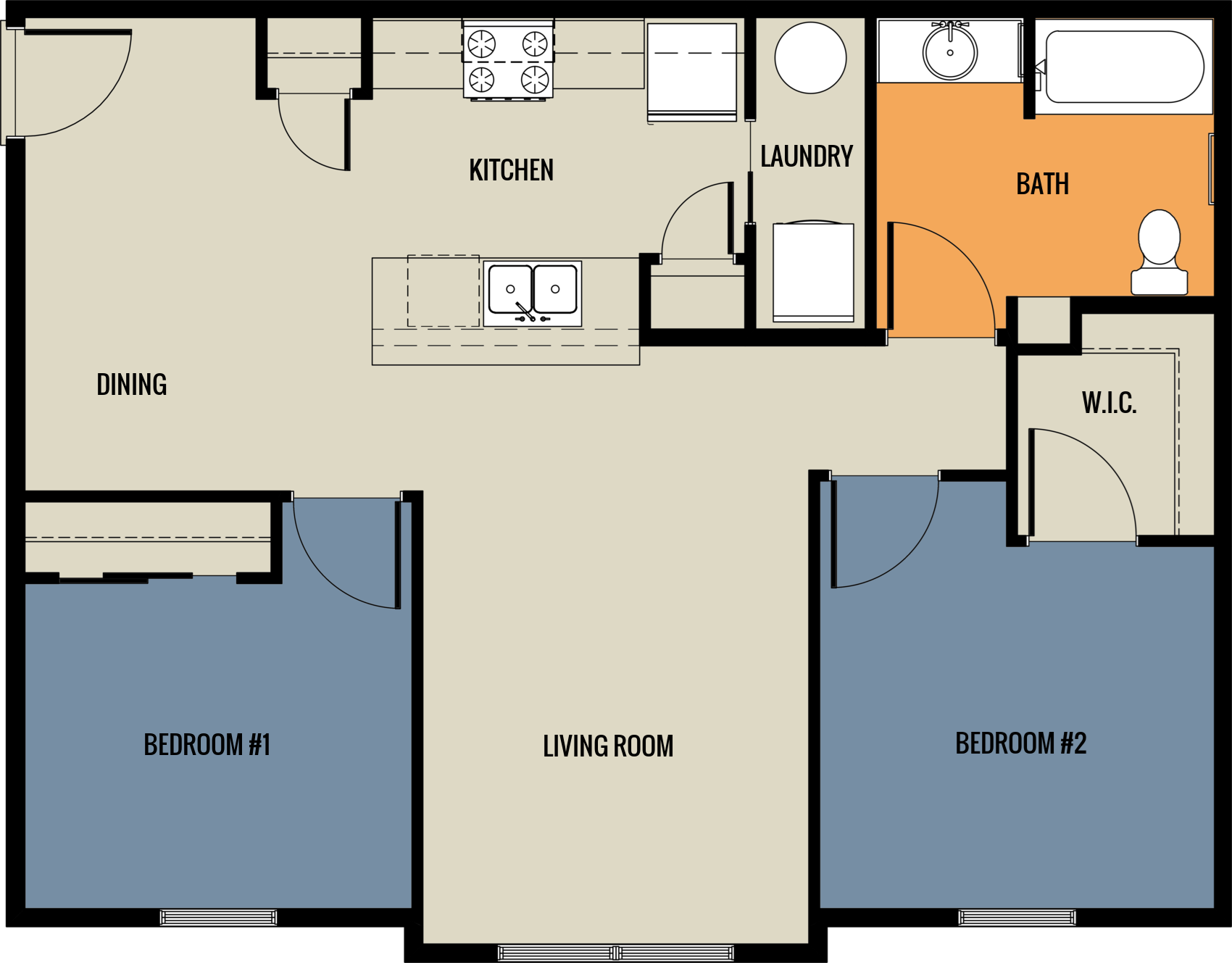 Floor Plans of Surf View Village in Newport, OR